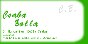 csaba bolla business card